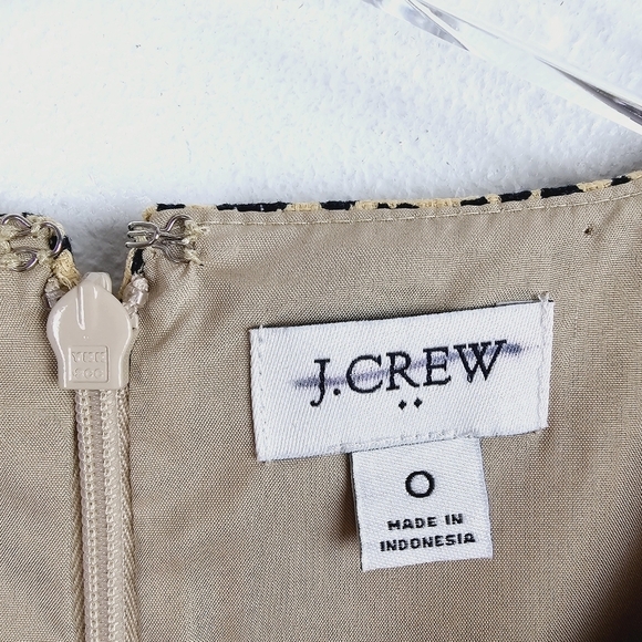 J. Crew Animal Print Sleeveless Sheath Dress, size 0 - Picture 2 of 14